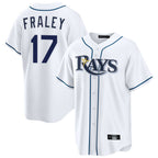 BIPIHUC TB.Rays #17 Jake Fraley Player White Home Game Stitched Jerseys