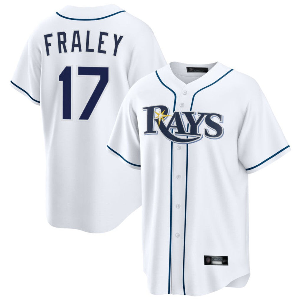 BIPIHUC TB.Rays #17 Jake Fraley Player White Home Game Stitched Jerseys