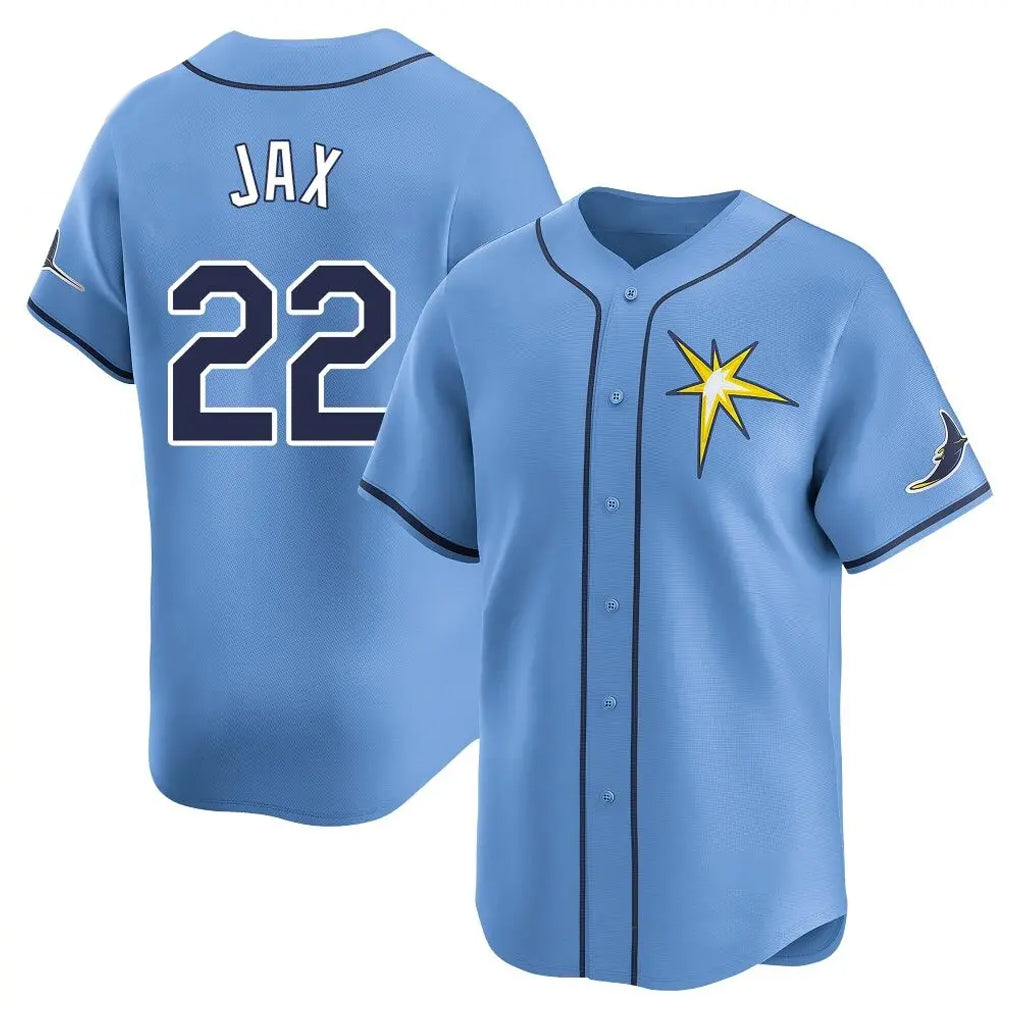 BIPIHUC TB.Rays #22 Griffin Jax Player Light Blue Home Limited Stitched Jerseys