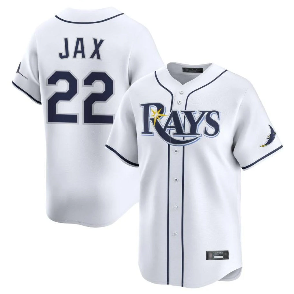 BIPIHUC TB.Rays #22 Griffin Jax Player White Home Limited Stitched Jerseys