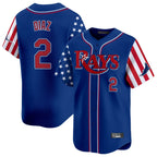 BIPIHUC TB.Rays #2 Yandy Diaz Player Royal 2025 Independence Day Vapor Premier Limited Stitched Jerseys