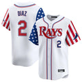 BIPIHUC TB.Rays #2 Yandy Diaz Player White 2025 Independence Day Vapor Premier Limited Stitched Jerseys