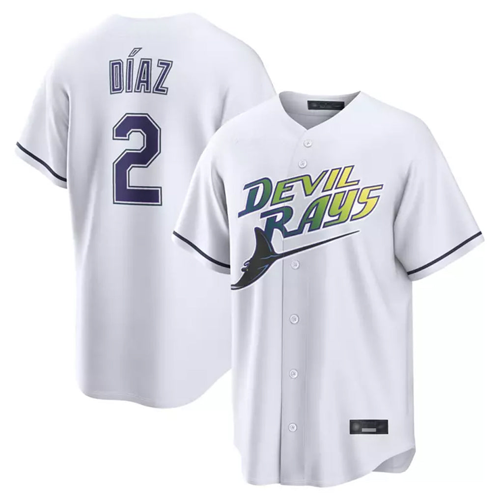 BIPIHUC TB.Rays #2 Yandy Diaz Player White City Connect Home Stitched Jerseys