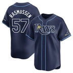 BIPIHUC TB.Rays #57 Drew Rasmussen Player Navy Home Limited Stitched Jerseys