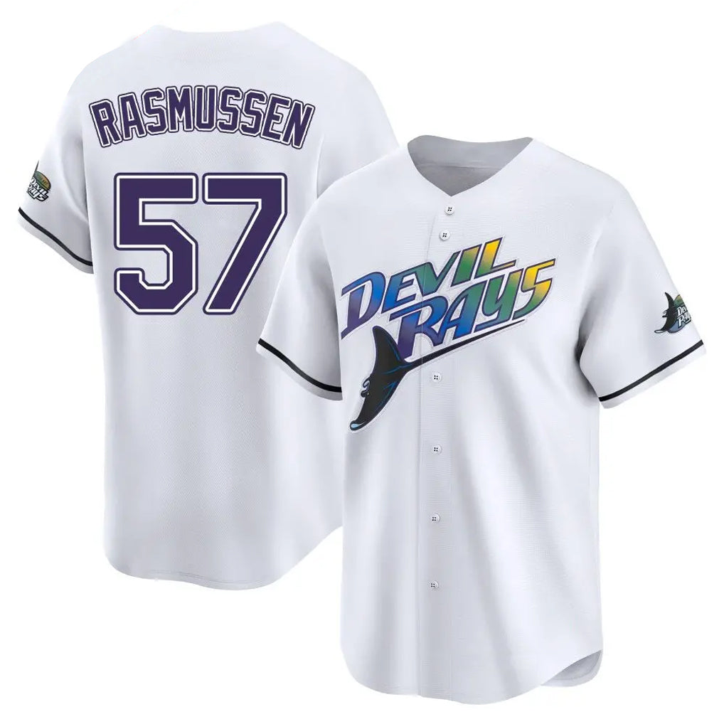 BIPIHUC TB.Rays #57 Drew Rasmussen Player White City Connect Home Stitched Jerseys