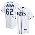 BIPIHUC TB.Rays #62 Jonathan Aranda Player White Home Game Stitched Jerseys