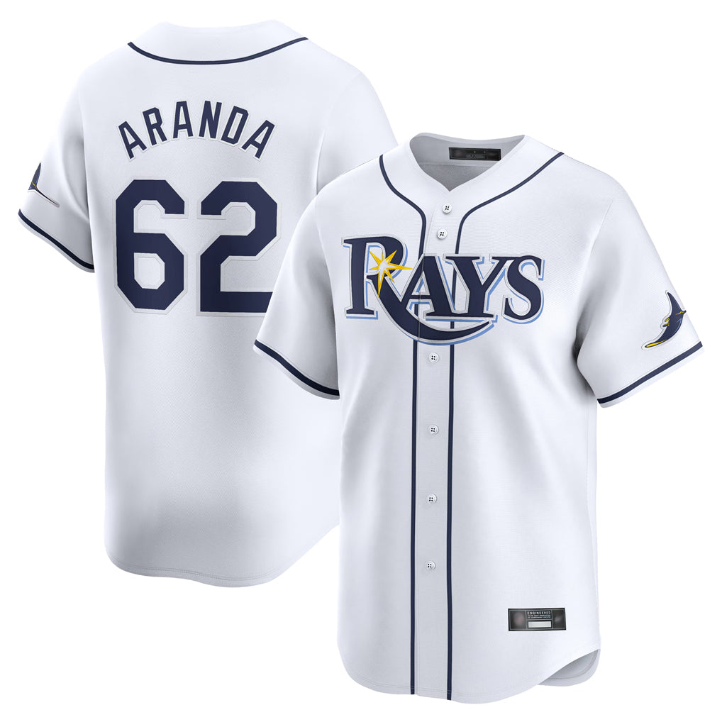 BIPIHUC TB.Rays #62 Jonathan Aranda Player White Home Limited Stitched Jerseys