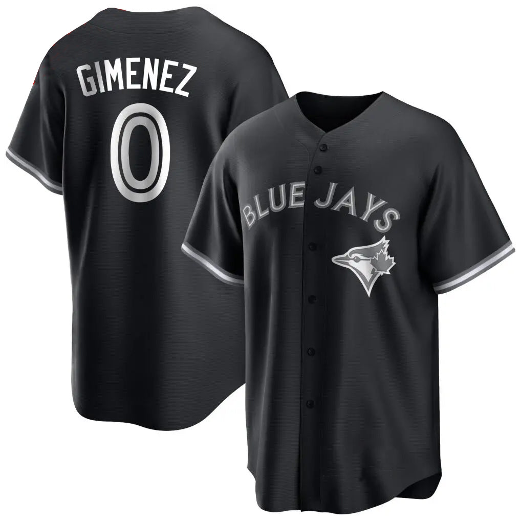 BIPIHUC T.Blue Jays #0 Andres Gimenez Player Black Home Game Stitched Jerseys