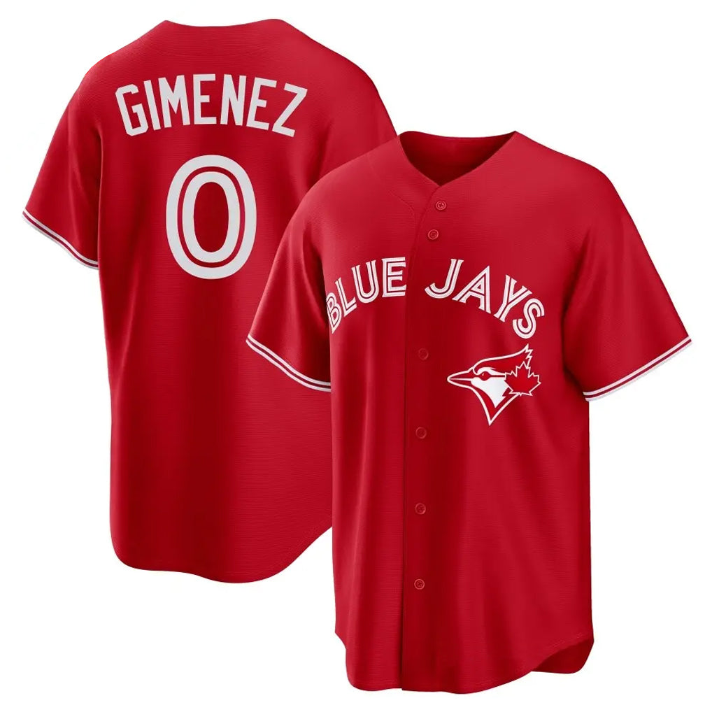 BIPIHUC T.Blue Jays #0 Andres Gimenez Player Red Home Game Stitched Jerseys