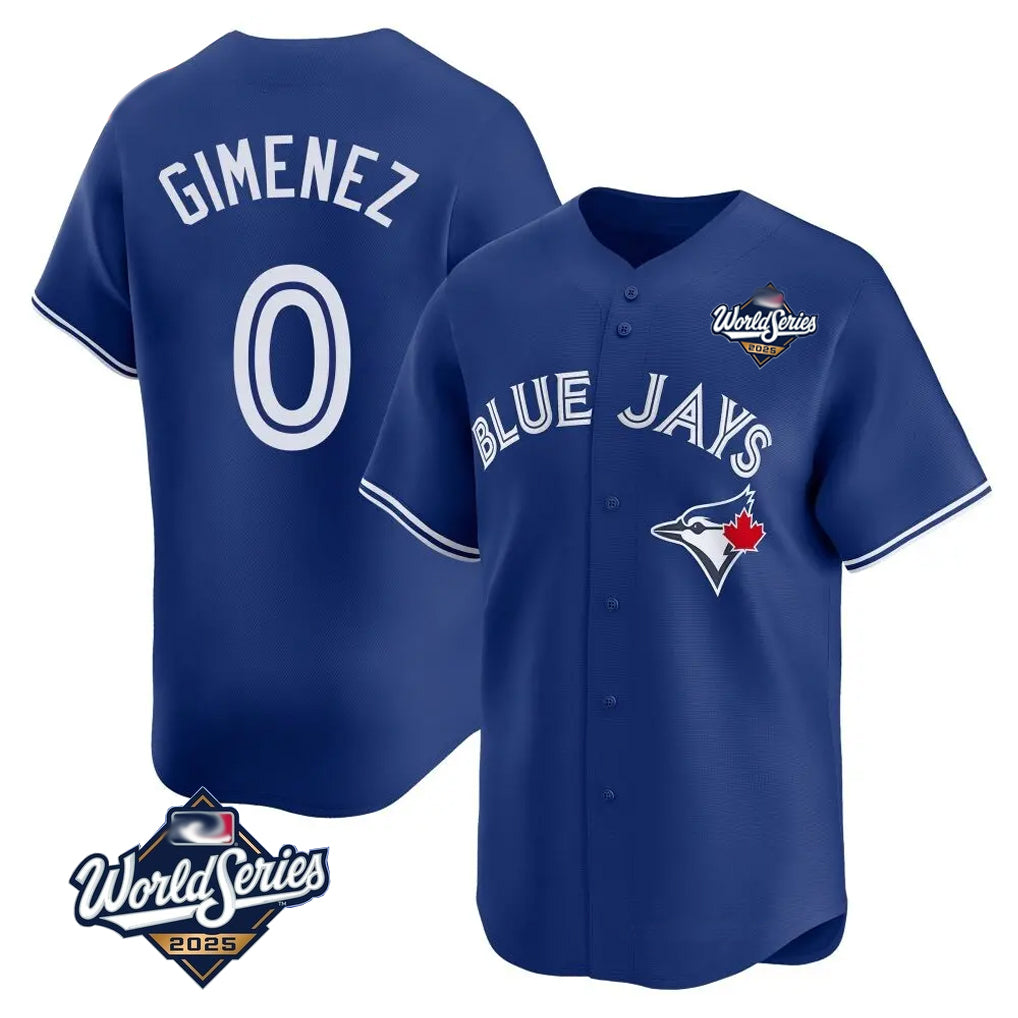 BIPIHUC T.Blue Jays #0 Andres Gimenez Player Royal 2025 World Series Limited Stitched Jerseys