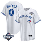 BIPIHUC T.Blue Jays #0 Andres Gimenez Player White 2025 World Series Game Stitched Jerseys