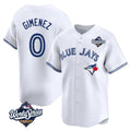 BIPIHUC T.Blue Jays #0 Andres Gimenez Player White 2025 World Series Limited Stitched Jerseys