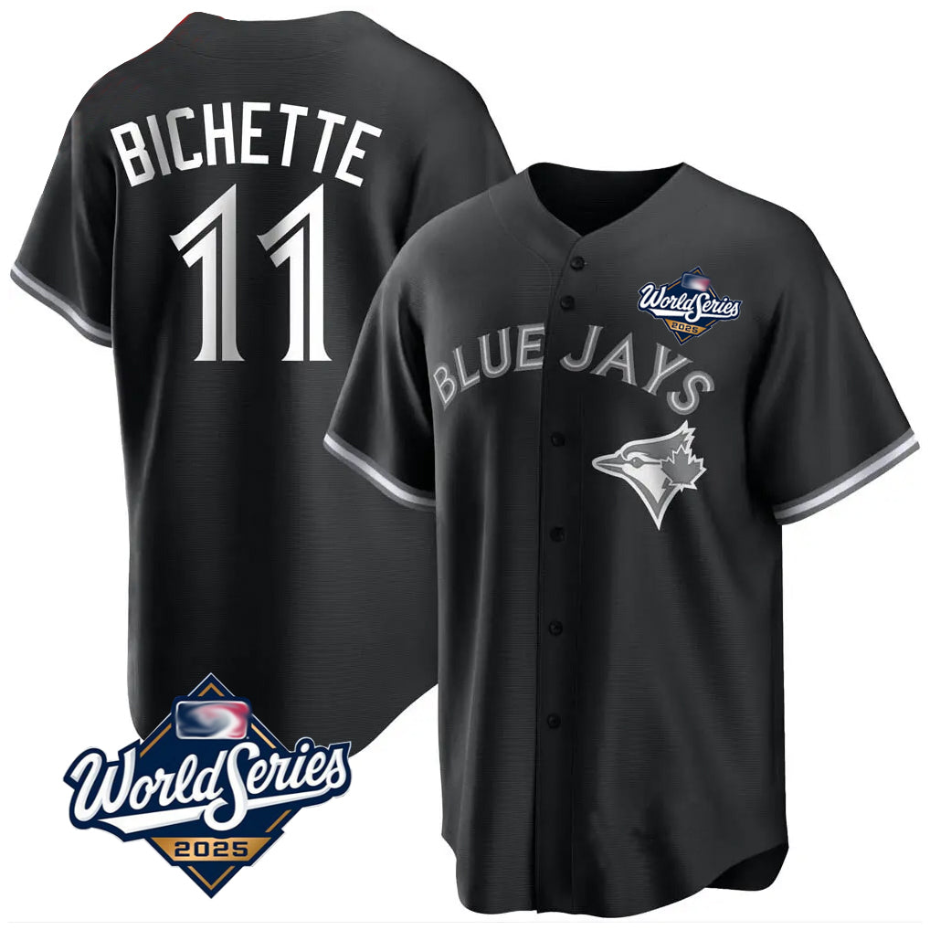 BIPIHUC T.Blue Jays #11 Bo Bichette Player Black 2025 World Series Game Stitched Jerseys