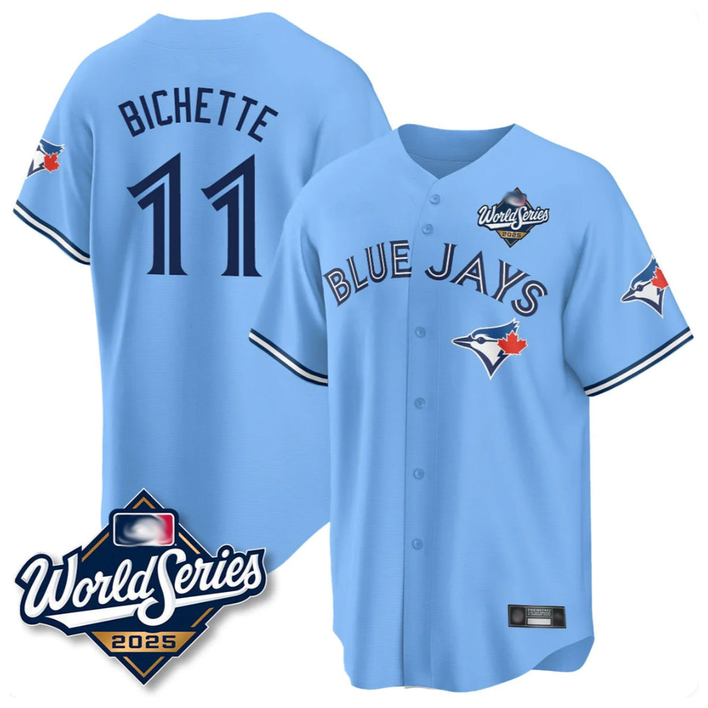 BIPIHUC T.Blue Jays #11 Bo Bichette Player Blue 2025 World Series Game Stitched Jerseys