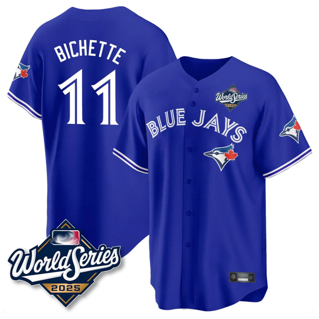 BIPIHUC T.Blue Jays #11 Bo Bichette Player Blue 2025 World Series Rush Limited Stitched Jerseys