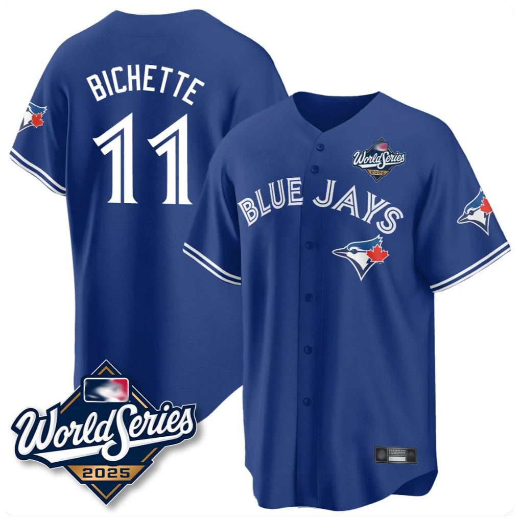 BIPIHUC T.Blue Jays #11 Bo Bichette Player Royal 2025 World Series Limited Home Stitched Jerseys