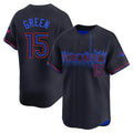 BIPIHUC T.Blue Jays #15 Chad Green Player Black&Blue City Connect Limited Stitched Jerseys
