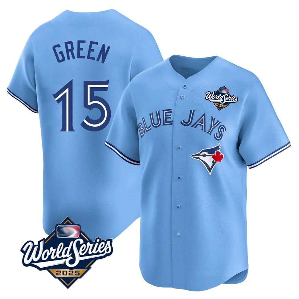 BIPIHUC T.Blue Jays #15 Chad Green Player Blue 2025 World Series Game Stitched Jerseys
