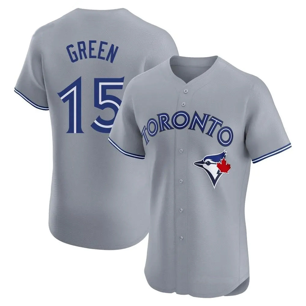 BIPIHUC T.Blue Jays #15 Chad Green Player Gray Home Elite Limited Stitched Jerseys