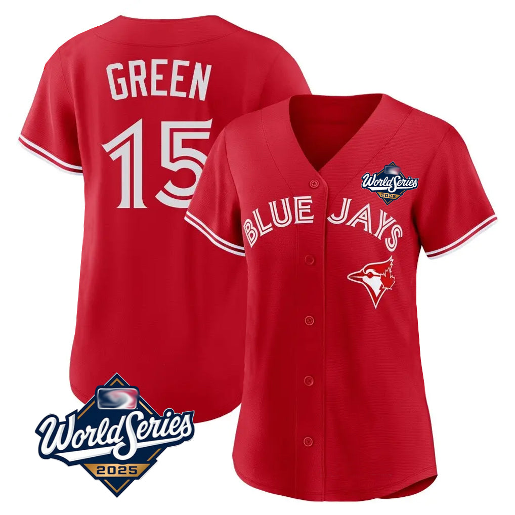 BIPIHUC T.Blue Jays #15 Chad Green Player Red 2025 World Series Limited Stitched Jerseys