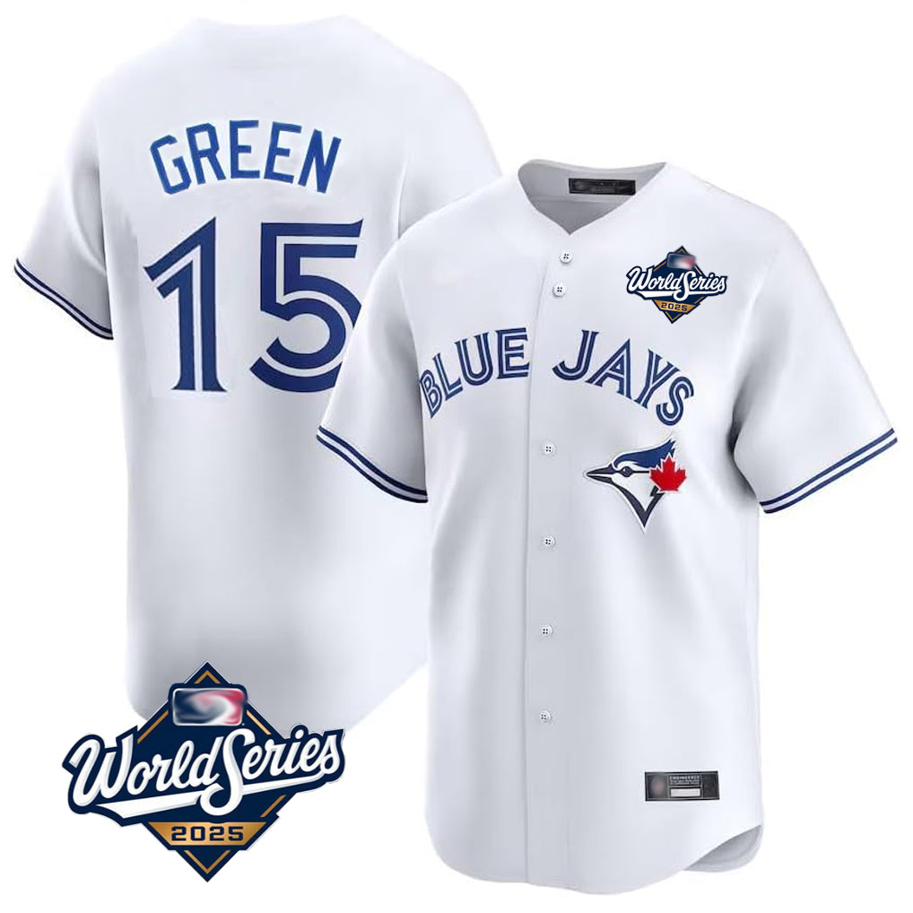 BIPIHUC T.Blue Jays #15 Chad Green Player White 2025 World Series Limited Stitched Jerseys