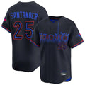 BIPIHUC T.Blue Jays #25 Anthony Santander Player Black&Blue City Connect Limited Stitched Jerseys