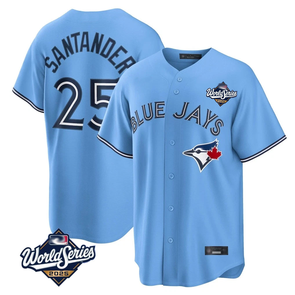 BIPIHUC T.Blue Jays #25 Anthony Santander Player Blue 2025 World Series Home Limited Stitched Jerseys