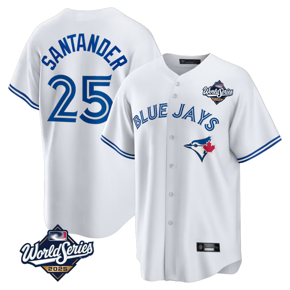 BIPIHUC T.Blue Jays #25 Anthony Santander Player White 2025 World Series Game Stitched Jerseys