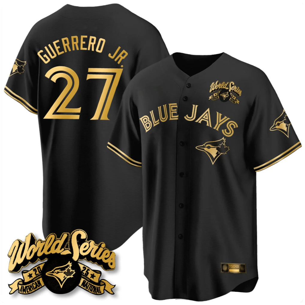 BIPIHUC T.Blue Jays #27 Vladimir Guerrero Jr Player Black 2025 American League All Stitched Jerseys