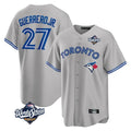 BIPIHUC T.Blue Jays #27 Vladimir Guerrero Jr Player Gray 2025 World Series Stitched Jersey