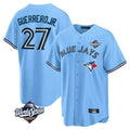 BIPIHUC T.Blue Jays #27 Vladimir Guerrero Jr Player Light Blue 2025 World Series Game Stitched Jersey