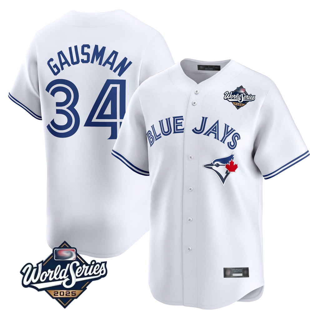 BIPIHUC T.Blue Jays #34 Kevin Gausman Player White 2025 World Series Home Limited Stitched Jerseys