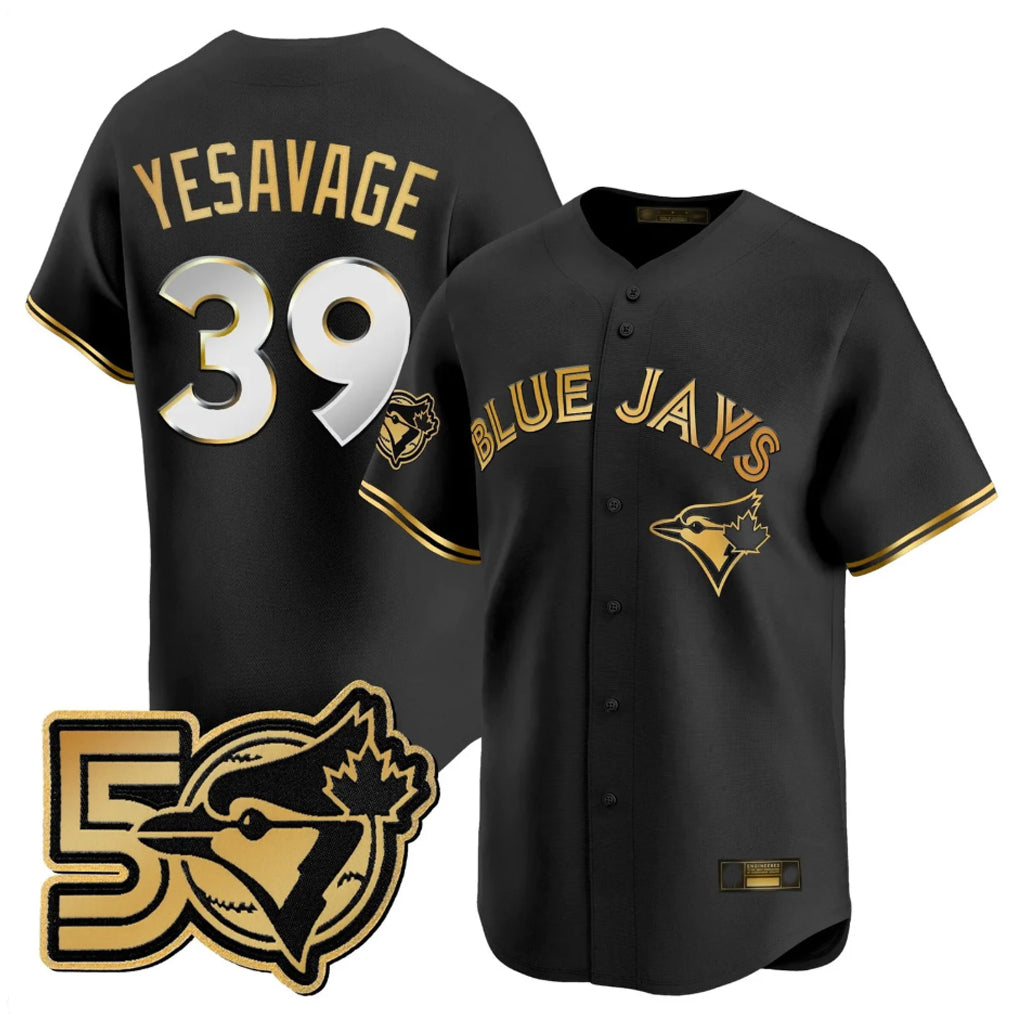 BIPIHUC T.Blue Jays #39 Trey Yesavage Player Black 50 Seasons Patch Vapor Premier Limited All Stitched Jerseys