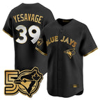 BIPIHUC T.Blue Jays #39 Trey Yesavage Player Black 50 Seasons Patch Vapor Premier Limited All Stitched Jerseys
