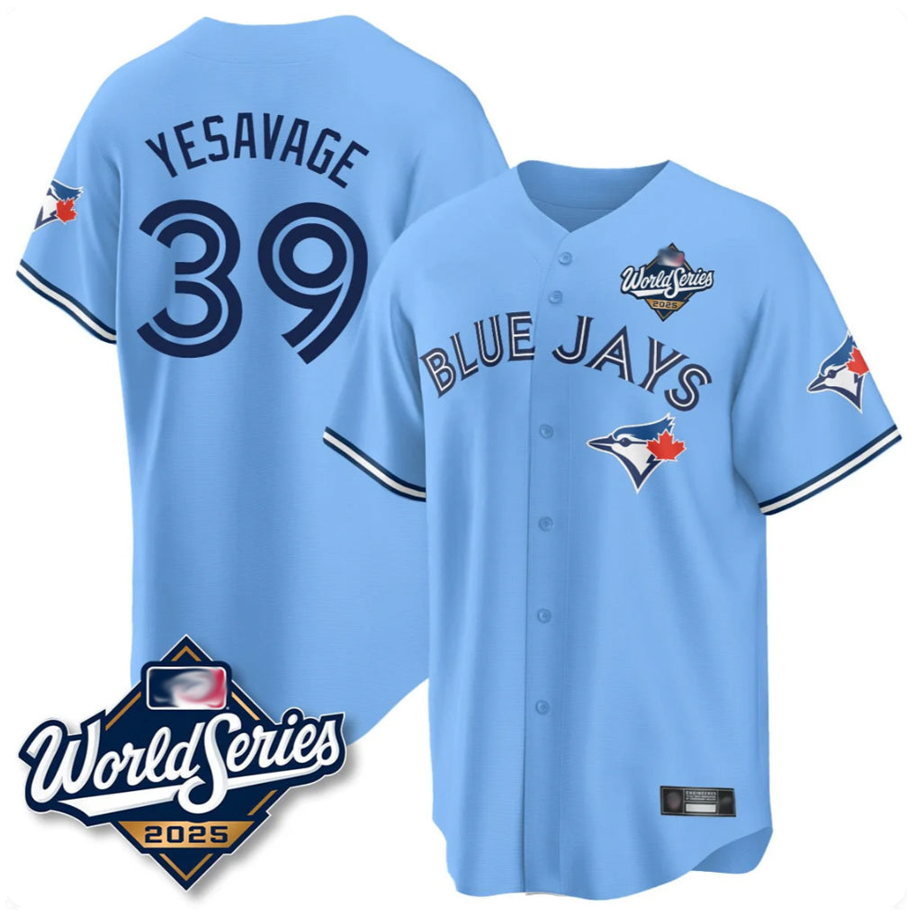BIPIHUC T.Blue Jays #39 Trey Yesavage Player Blue 2025 World Series Limited All Stitched Jerseys