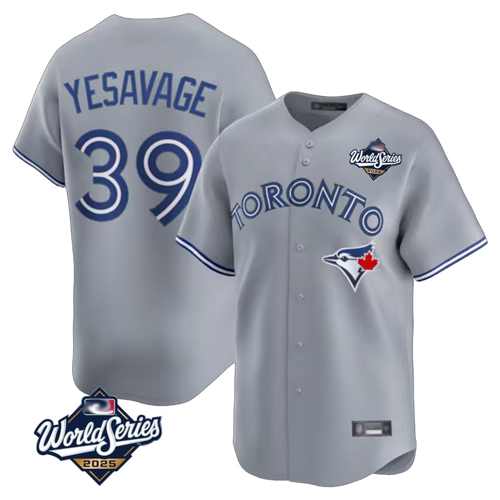 BIPIHUC T.Blue Jays #39 Trey Yesavage Player Gray 2025 American League Limited All Stitched Jerseys