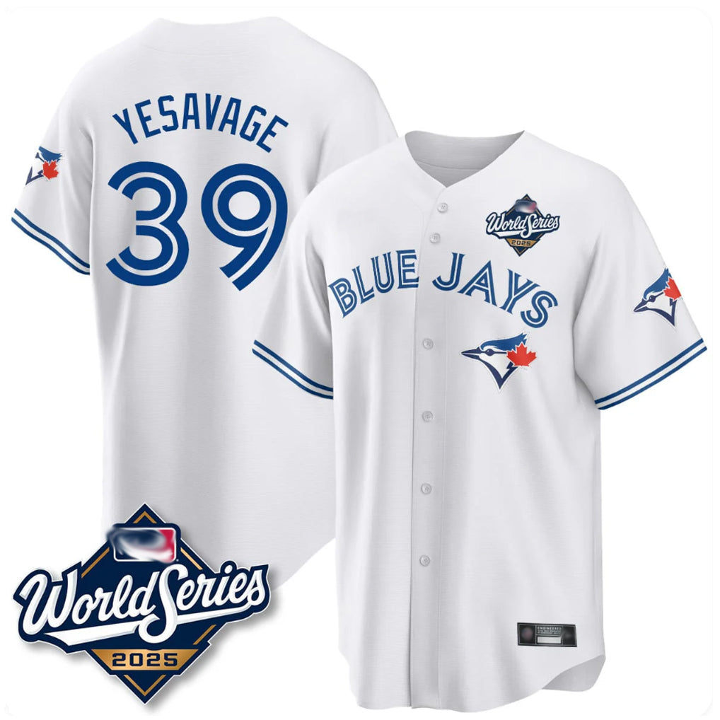 BIPIHUC T.Blue Jays #39 Trey Yesavage Player White 2025 World Series Game All Stitched Jerseys
