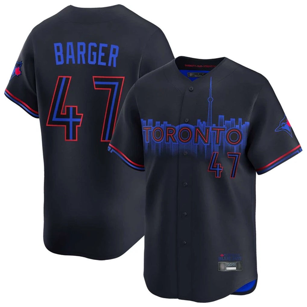 BIPIHUC T.Blue Jays #47 Addison Barger Player Black&Blue City Connect Limited Stitched Jerseys