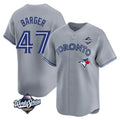 BIPIHUC T.Blue Jays #47 Addison Barger Player Gray 2025 World Series Stitched Jerseys