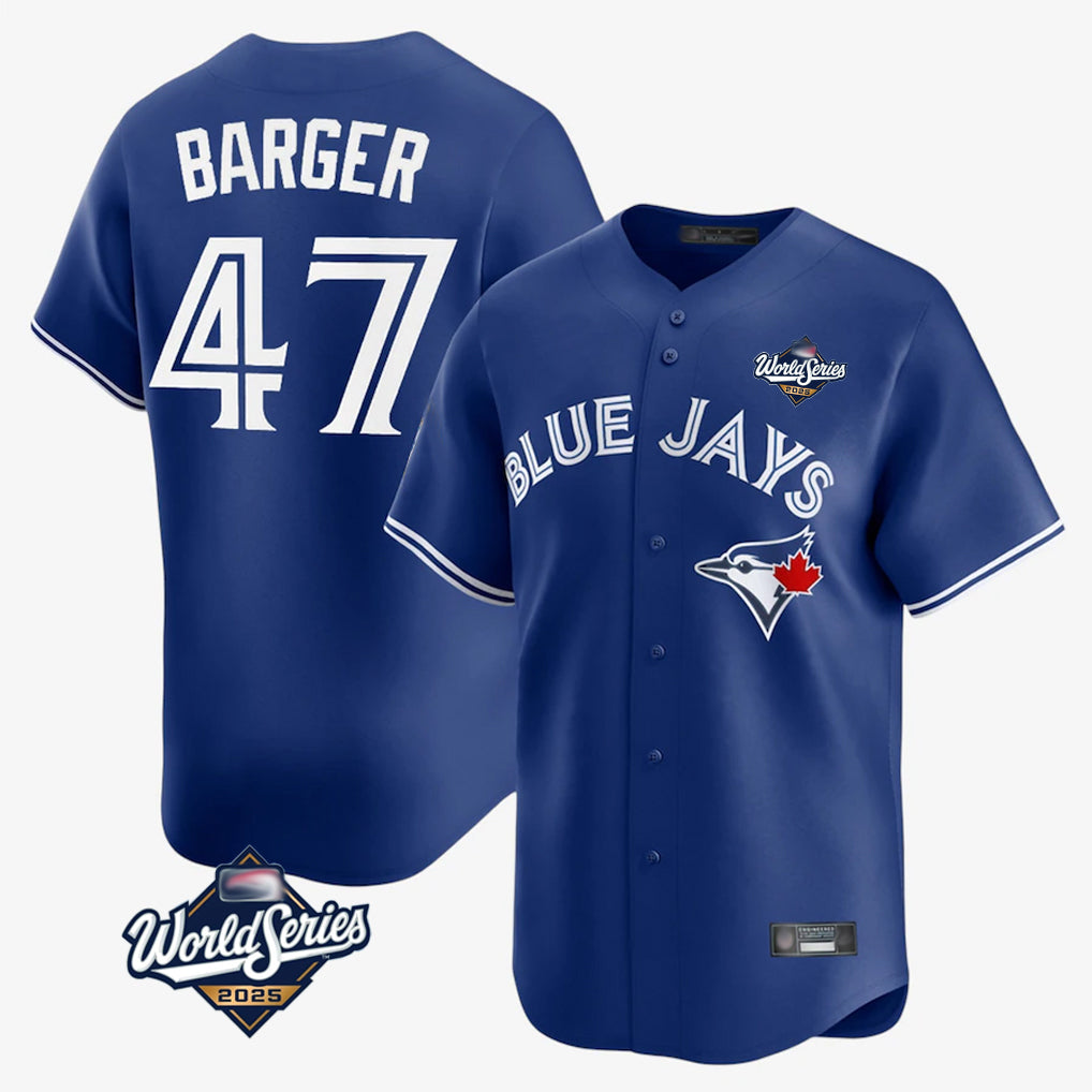 BIPIHUC T.Blue Jays #47 Addison Barger Player Navy 2025 World Series Limited Stitched Jerseys