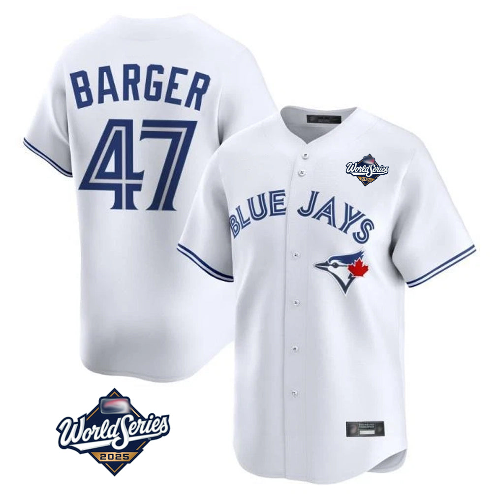 BIPIHUC T.Blue Jays #47 Addison Barger Player White 2025 World Series Limited Stitched Jerseys