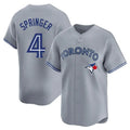 BIPIHUC T.Blue Jays #4 George Springer Player Gray Home Limited Stitched Jerseys