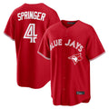 BIPIHUC T.Blue Jays #4 George Springer Player Red Home Game Stitched Jerseys