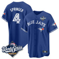 BIPIHUC T.Blue Jays #4 George Springer Player Royal 2025 American League Game All Stitched Jersey