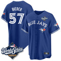 BIPIHUC T.Blue Jays #57 Shane Bieber Player Royal 2025 World Series All Stitched Jerseys