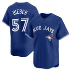 BIPIHUC T.Blue Jays #57 Shane Bieber Player Royal Home Stitched Jerseys