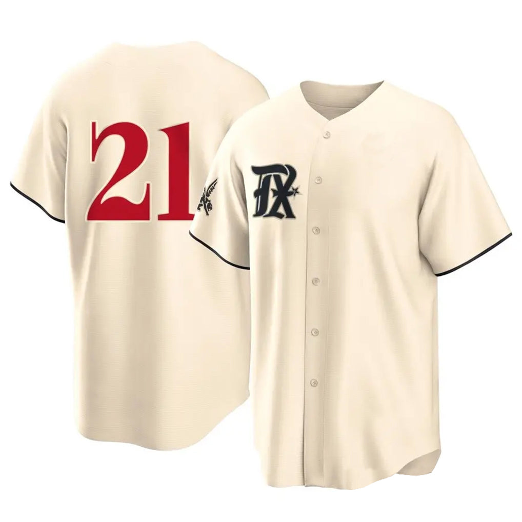 BIPIHUC T.Rangers #21 Jake Burger Player Cream City Connect Limited Stitched Jerseys