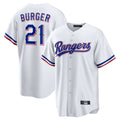 BIPIHUC T.Rangers #21 Jake Burger Player White Home Limited Stitched Jerseys