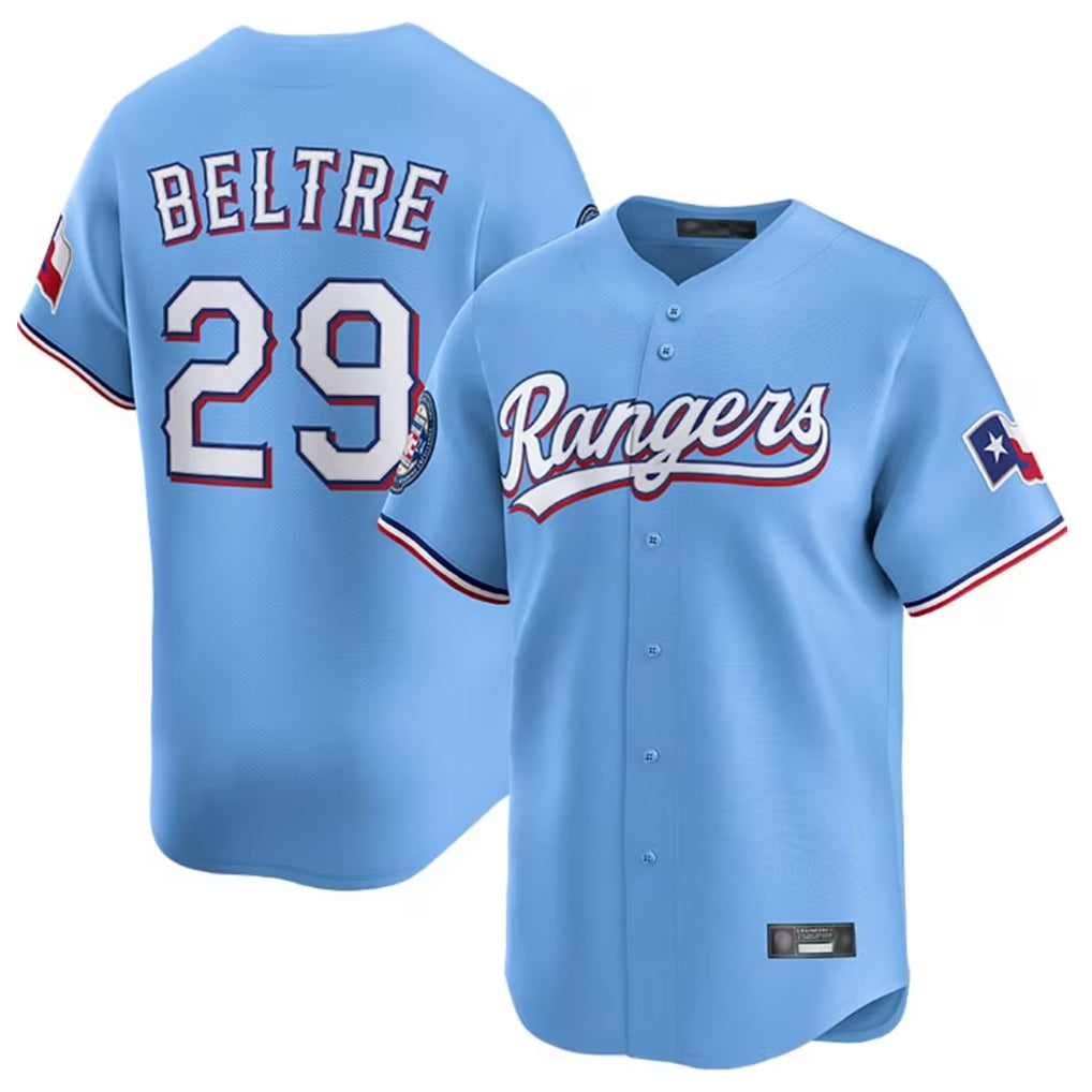 BIPIHUC T.Rangers #29 Adrian Beltre Player Light Blue Home Limited Stitched Jerseys