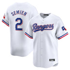 BIPIHUC T.Rangers #2 Marcus Semien Player White Home Limited Stitched Jerseys
